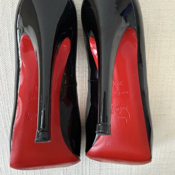 Christian Louboutin Very Prive 120 Black Patent Leather Heels - Picture 11 of 16